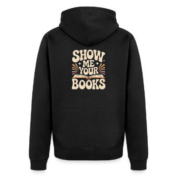 Montrez-moi vos livres Leseratte Buch Lesen Bücher - Veste à capuche bio Premium Unisexe - noir - Dos - Nico (187cm)