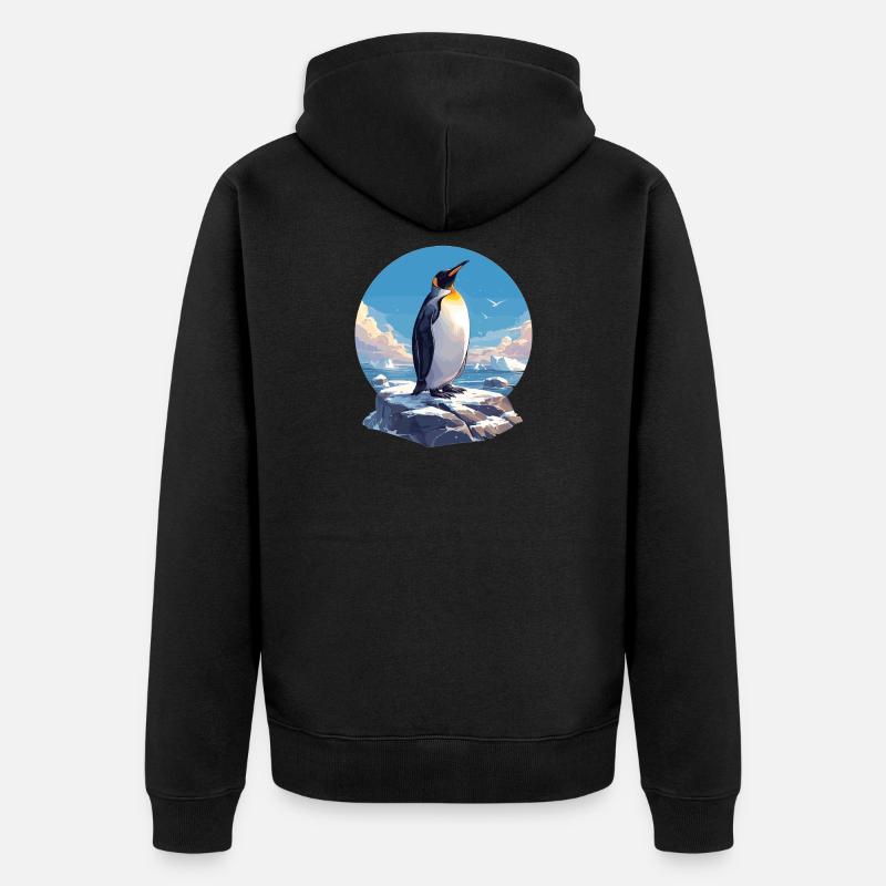 Pingouins Pingouin - Veste à capuche bio Premium Unisexe - noir