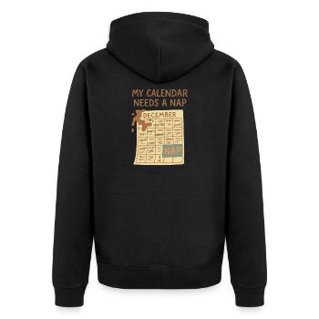 Vacances Gueule de bois Après Noël Humeur Nouvel An - Veste à capuche bio Premium Unisexe - noir - Dos - Nico (187cm)