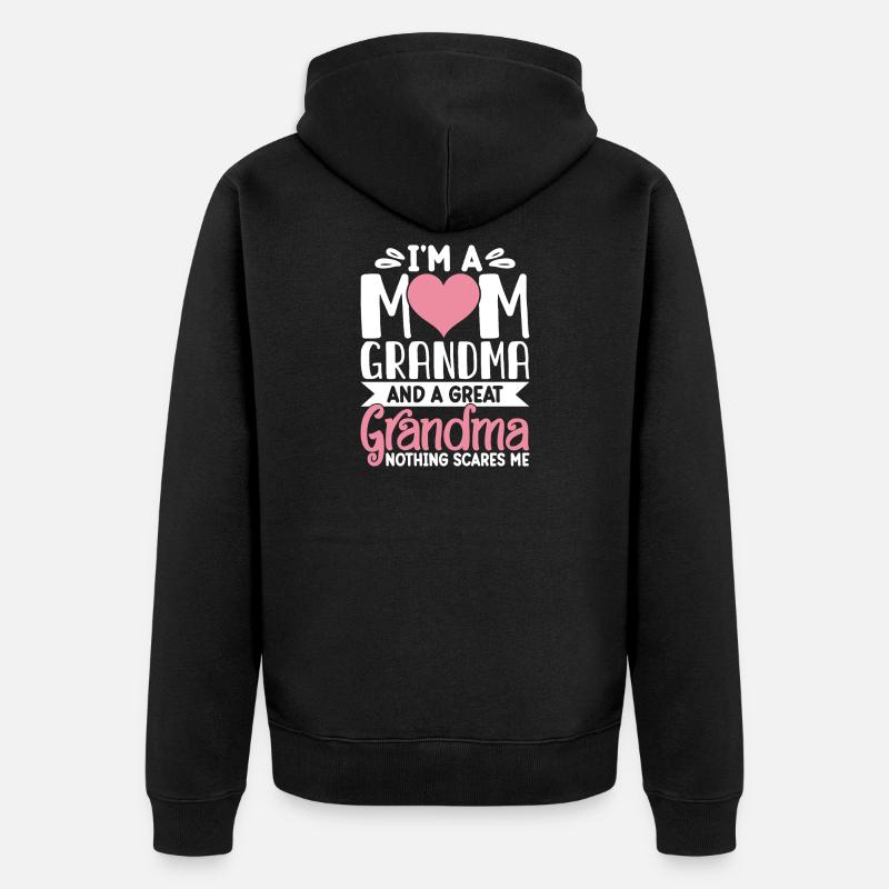 Oma Geschenk Weihnachtsgeschenke Großmutter  - Unisex Premium Bio Zip Hoodie - Schwarz