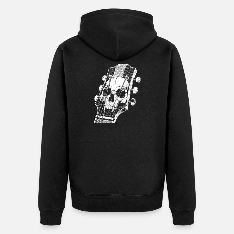 Tête de guitare Skull Head - Veste à capuche bio Premium Unisexe - noir