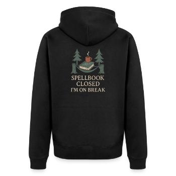 Booktok Fantasy Bookish Humor Geschenk Für - Unisex Premium Bio Zip Hoodie - Schwarz - Hinten - Nico (187cm)