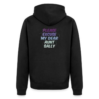 Math Nerd Students University Professor Mathematics - Unisex Premium Organic Zip Hoodie - black - Back - Nico (187cm)