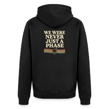 Groovy Pride Retro Égalité Queer Histoire - Veste à capuche bio Premium Unisexe - noir - Dos - Nico (187cm)