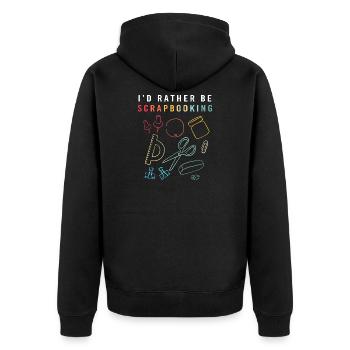 Scrapbook Scrapbooking - Unisex Premium Bio Zip Hoodie - Schwarz - Hinten - Nico (187cm)