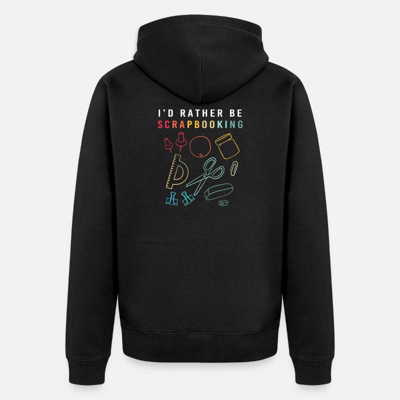 Scrapbook Scrapbooking - Unisex Premium Bio Zip Hoodie - Schwarz