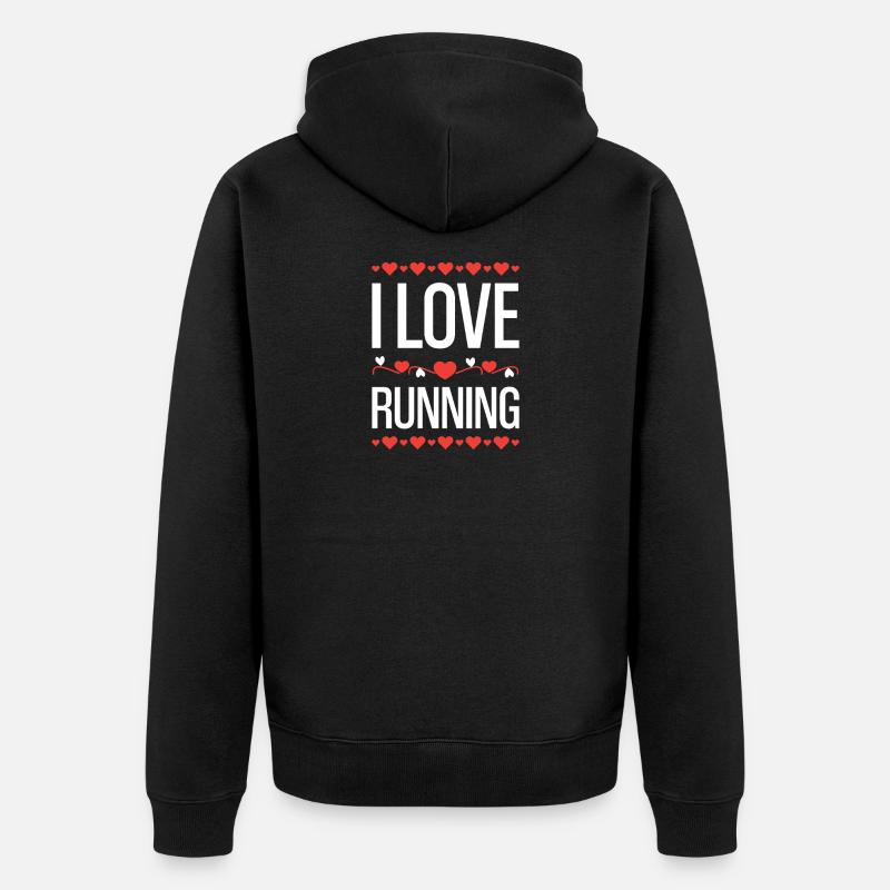 J’adore courir - Veste à capuche bio Premium Unisexe - noir