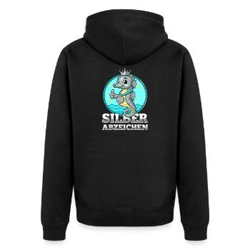 Insigne d’argent Natation Performance réussie - Veste à capuche bio Premium Unisexe - noir - Dos - Nico (187cm)