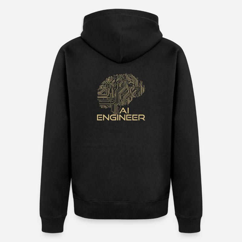 AI Engineer – Artificial Intelligence & Technology - Unisex Premium Organic Zip Hoodie - black