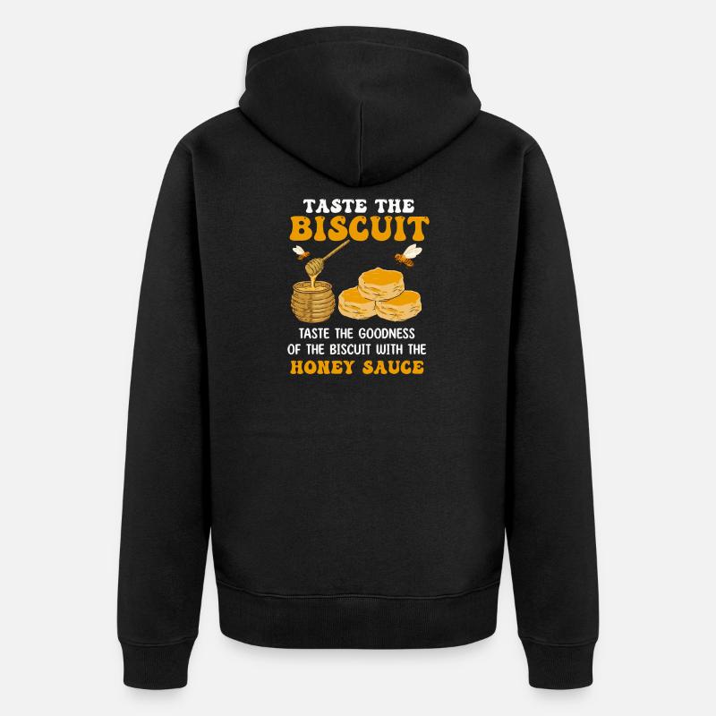 Délice de biscuit au miel - Veste à capuche bio Premium Unisexe - noir