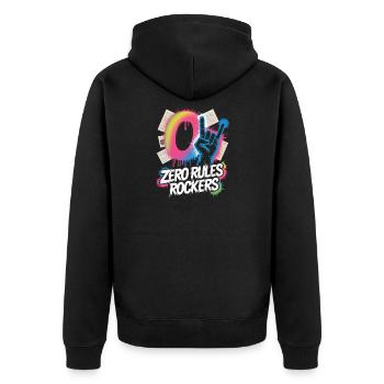 Zero Rules Rockers Musique Punk Rock - Veste à capuche bio Premium Unisexe - noir - Dos - Nico (187cm)
