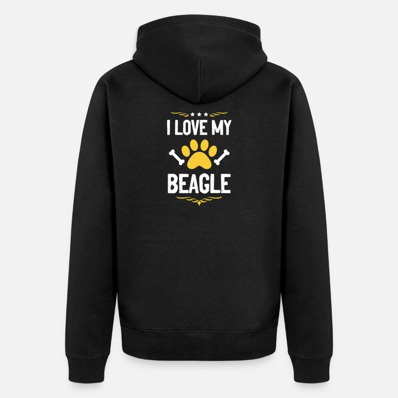 J’adore mon Beagle - Veste à capuche bio Premium Unisexe - noir