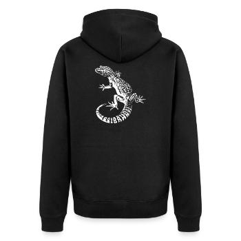 Gecko Léopard Gecko Contraste - Veste à capuche bio Premium Unisexe - noir - Dos - Nico (187cm)