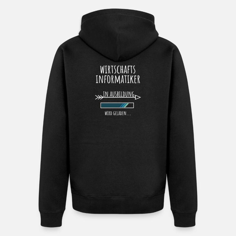 Wirtschaftsinformatik Studium Beruf Ausbildung - Unisex Premium Bio Zip Hoodie - Schwarz