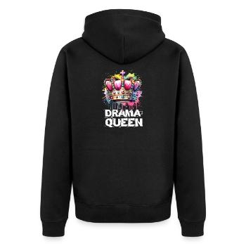 Königin Von Allem Mit Attitüde Und Stil - Unisex Premium Organic Zip Hoodie - black - Back - Nico (187cm)