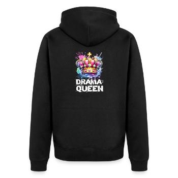 Königin Von Allem Mit Attitüde Und Stil - Unisex Premium Organic Zip Hoodie - black - Back - Nico (187cm)
