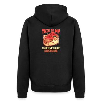 Cake - Unisex Premium Organic Zip Hoodie - black - Back - Nico (187cm)