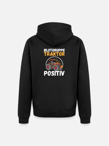 Farmer Farm Farmer Farmer Tractor - Unisex Premium Organic Zip Hoodie - black