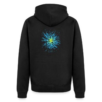 Forest Trail Hiking - Trees Nature Wilderness - Unisex Premium Organic Zip Hoodie - black - Back - Nico (187cm)