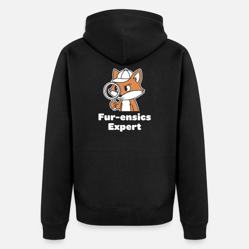Fur-ensics Détective Fox - Veste à capuche bio Premium Unisexe - noir