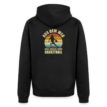 Basket-ball Basketteur Joueur Drôle Dicton - Veste à capuche bio Premium Unisexe - noir - Dos - Nico (187cm)