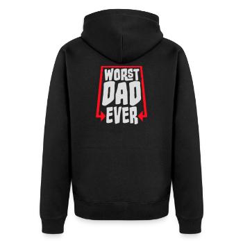 Le pire papa de tous les temps Drôle Sarcastique Papa pour la fête des pères - Veste à capuche bio Premium Unisexe - noir - Dos - Nico (187cm)