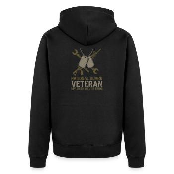 Vétéran de l’armée Vétéran de la Garde nationale en - Veste à capuche bio Premium Unisexe - noir - Dos - Nico (187cm)