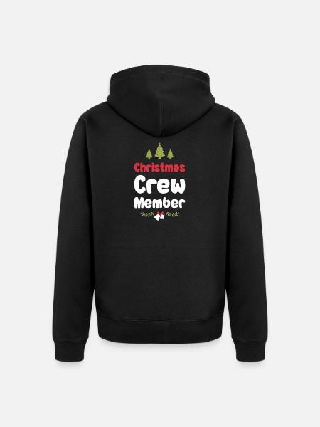 Weihnachten Crew Christmas - Unisex Premium Organic Zip Hoodie - black