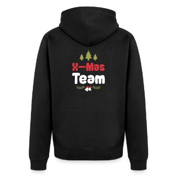 L’équipe X-Mas - Veste à capuche bio Premium Unisexe - noir - Dos - Nico (187cm)