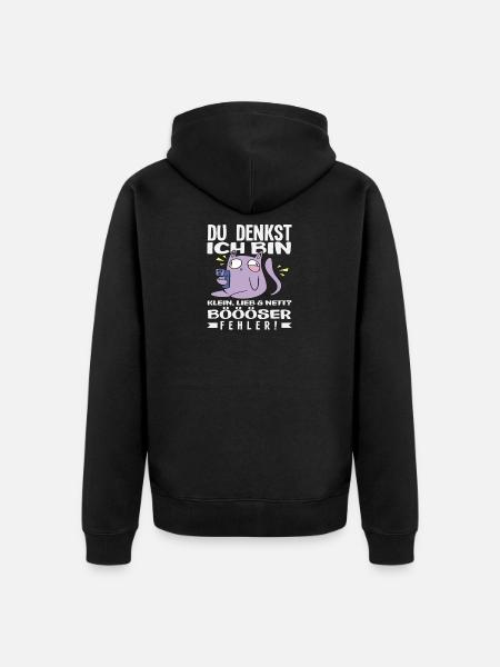 Bad mistake little cat - Unisex Premium Organic Zip Hoodie - black