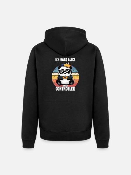 Gaming Panda - Unisex Premium Bio Zip Hoodie - Schwarz