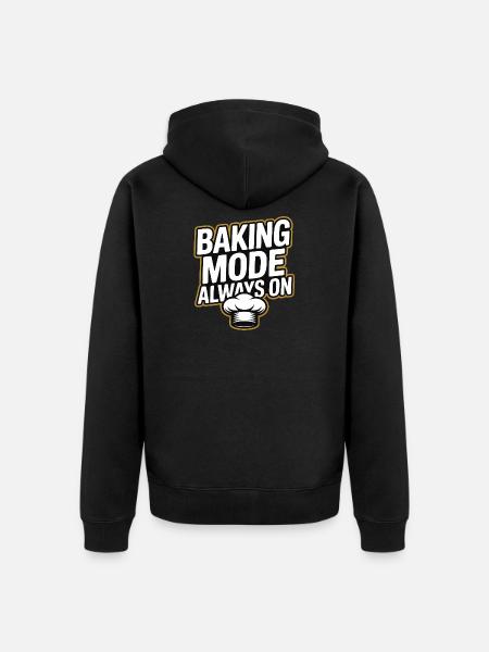 Baking Mode - Baking Mode Always On - Unisex Premium Organic Zip Hoodie - black