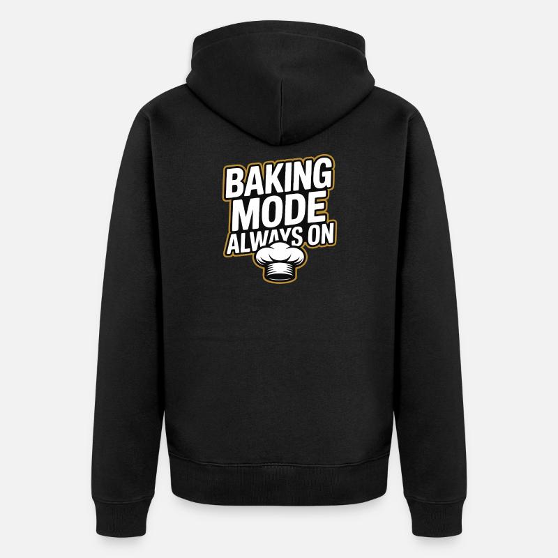 Baking Mode - Baking Mode Always On - Unisex Premium Organic Zip Hoodie - black