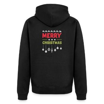 Joyeux Noël - Veste à capuche bio Premium Unisexe - noir - Dos - Nico (187cm)