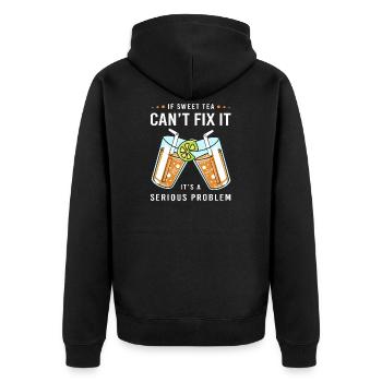 Chai Tee - Unisex Premium Bio Zip Hoodie - Schwarz - Hinten - Nico (187cm)