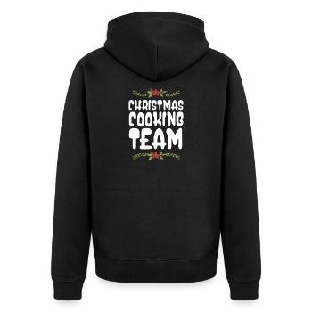 Christmas Cooking Baking Team - Unisex Premium Organic Zip Hoodie - black - Back - Nico (187cm)