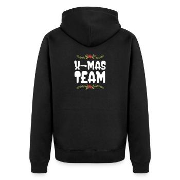 L’équipe X-Mas - Veste à capuche bio Premium Unisexe - noir - Dos - Nico (187cm)