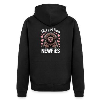 Terre-Neuve disant drôle de Terre-Neuve cadeau - Veste à capuche bio Premium Unisexe - noir - Dos - Nico (187cm)