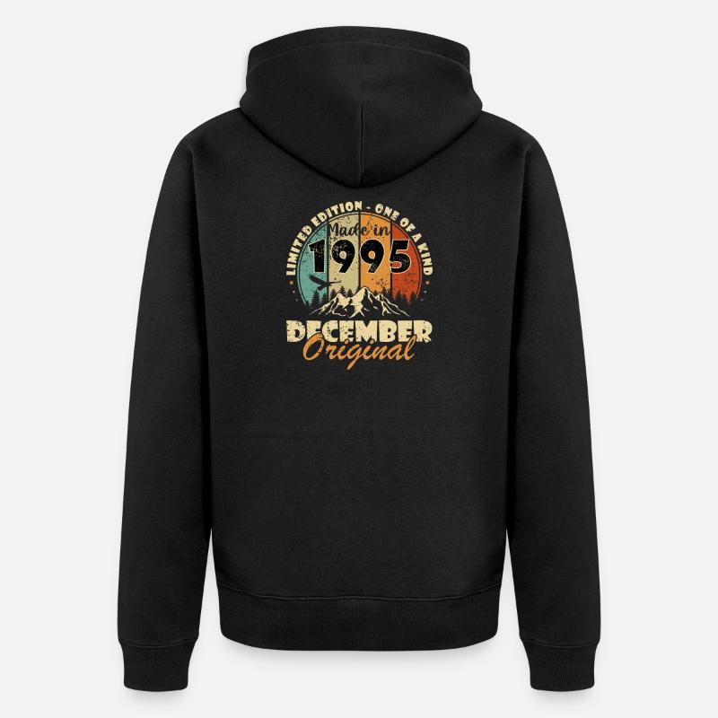 Décembre 1995 - Légende depuis décembre 1995 - Veste à capuche bio Premium Unisexe - noir