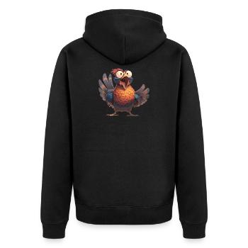 Pheasants Pheasant - Unisex Premium Organic Zip Hoodie - black - Back - Nico (187cm)