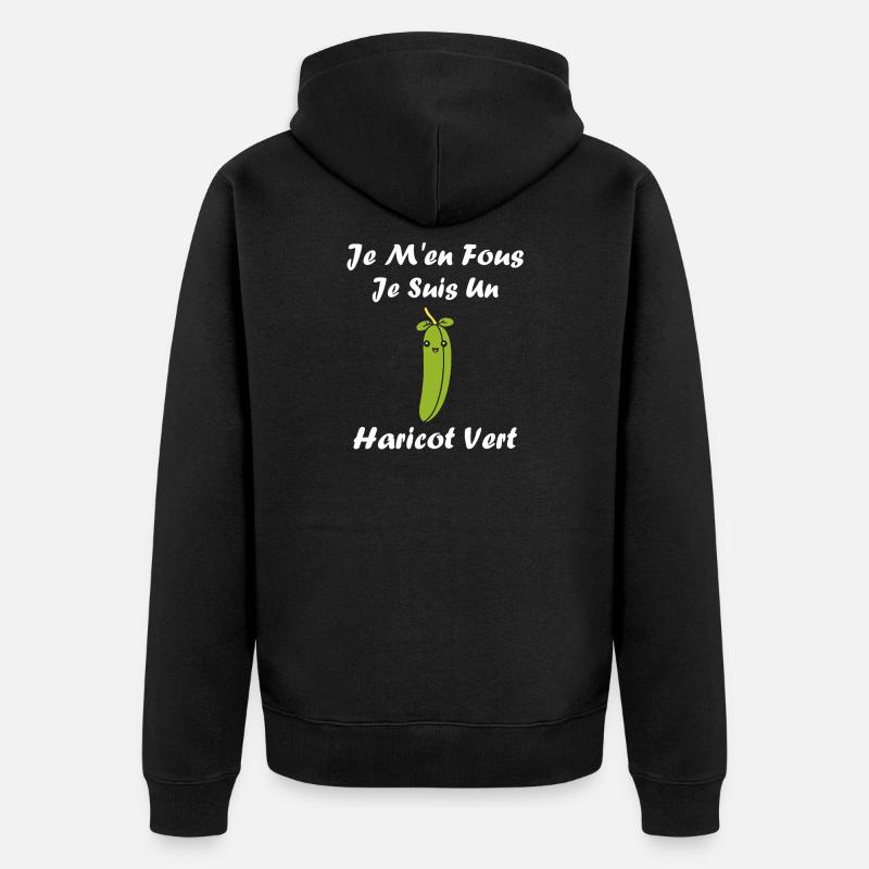 haricot vert - Veste à capuche bio Premium Unisexe - noir