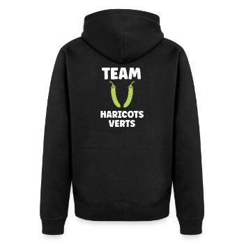 haricot vert - Veste à capuche bio Premium Unisexe - noir - Dos - Nico (187cm)