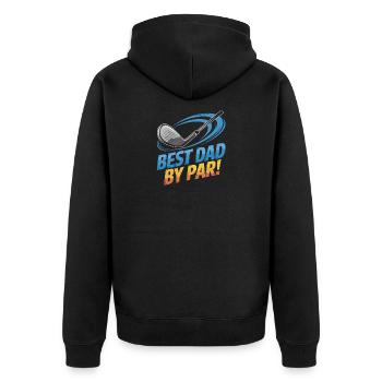 Meilleur papa sur le terrain de golf – Meilleur papa par par - Veste à capuche bio Premium Unisexe - noir - Dos - Nico (187cm)