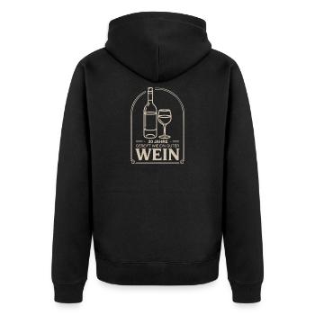 Aged for 30 years like a good wine - Unisex Premium Organic Zip Hoodie - black - Back - Nico (187cm)