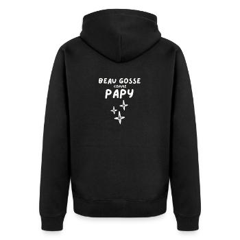 Beau gosse comme Papy - Veste à capuche bio Premium Unisexe - noir - Dos - Nico (187cm)