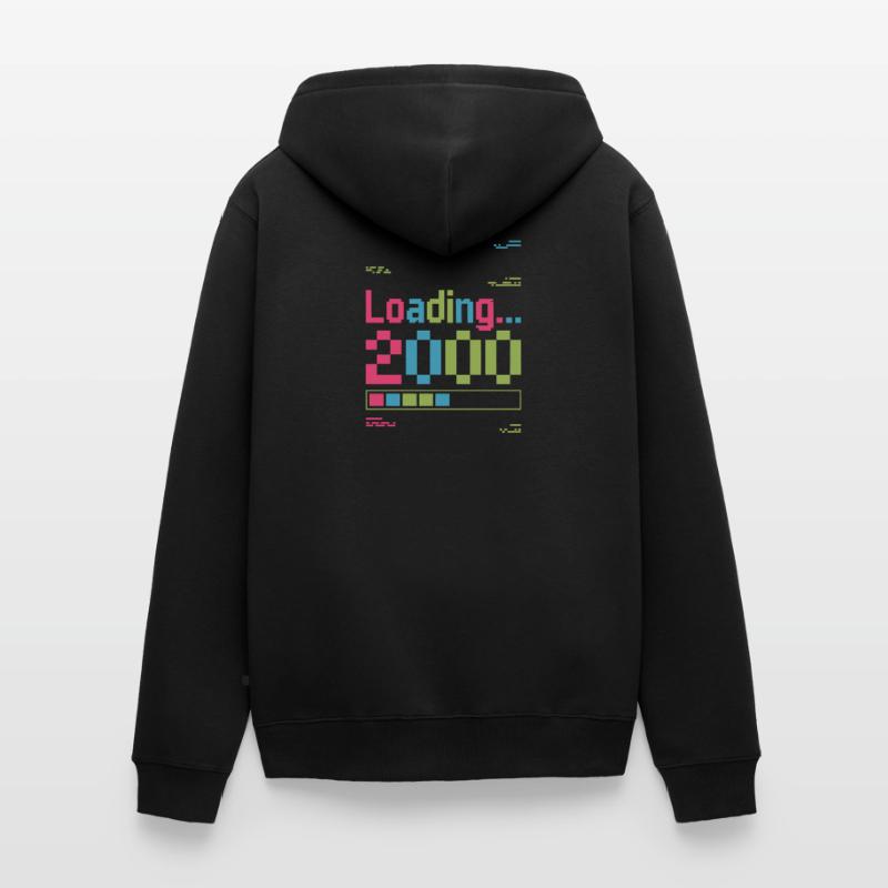 Loading 2000 pixel loading screen Unisex Premium Organic Zip Hoodie