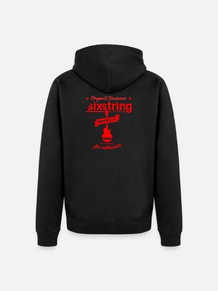 Sixstring Streetwear - Unisex Premium Bio Zip Hoodie - Schwarz