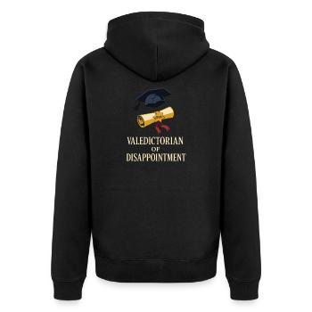 Diplômé très doué en burn-out avec des résultats scolaires - Veste à capuche bio Premium Unisexe - noir - Dos - Nico (187cm)
