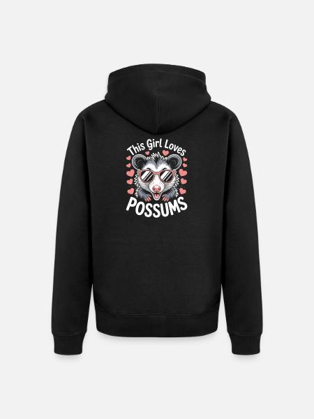 Opossum Spruch Beutelratte Lustig Opossum Geschenk - Unisex Premium Bio Zip Hoodie - Schwarz