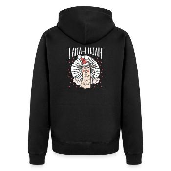 Père Noël Lama Noël Noël - Veste à capuche bio Premium Unisexe - noir - Dos - Nico (187cm)